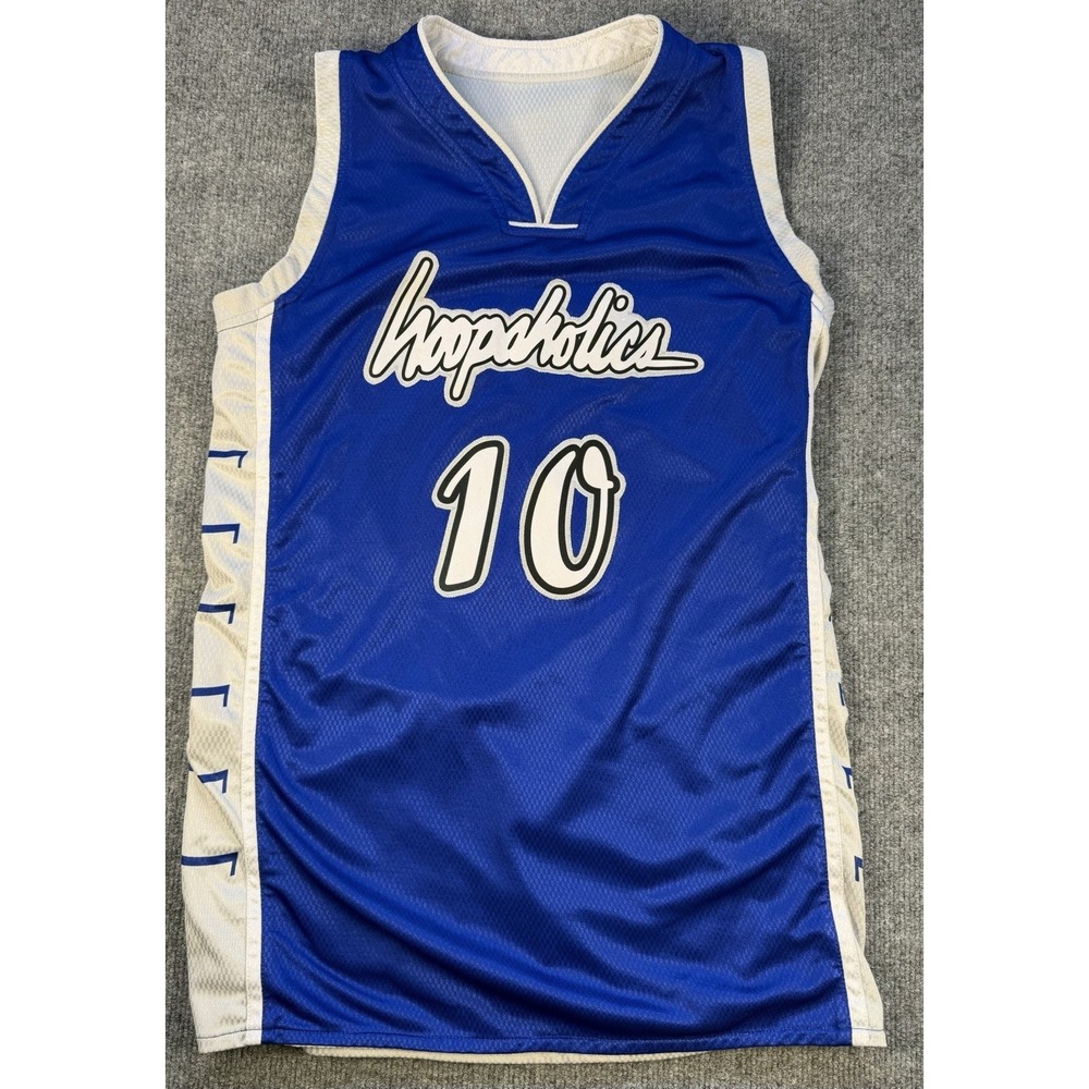 Hoopholics Reversible Basketball Jersey Mens XS Blue White Mesh Practice Jersey